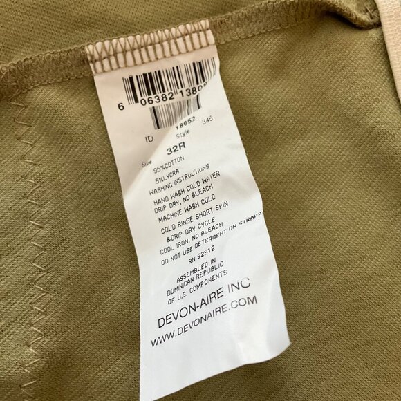 Devon-Aire Riding Breeches Khaki Equestrian Pants 32R Cotton/Spandex full seat - Picture 4 of 8